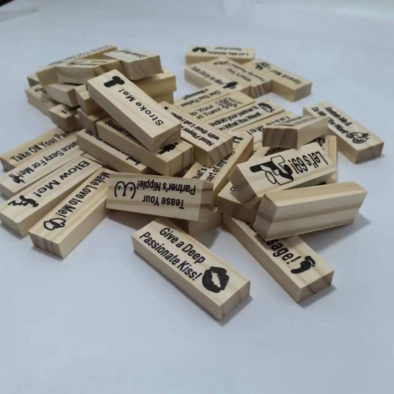 π₯ 48-Piece Naughty Jenga Tower Game β Spicy Adult Party & Couples Game! π₯